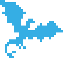 Dragon mark — blue